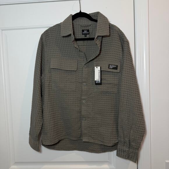 DRL Essentials Button Up Long Sleeve Thick Mens Size Medium Moss Green NWT - Picture 1 of 8